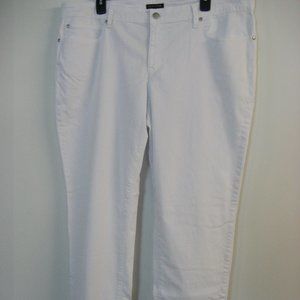 EILEEN FISHER White Twill Stretch Jean 18